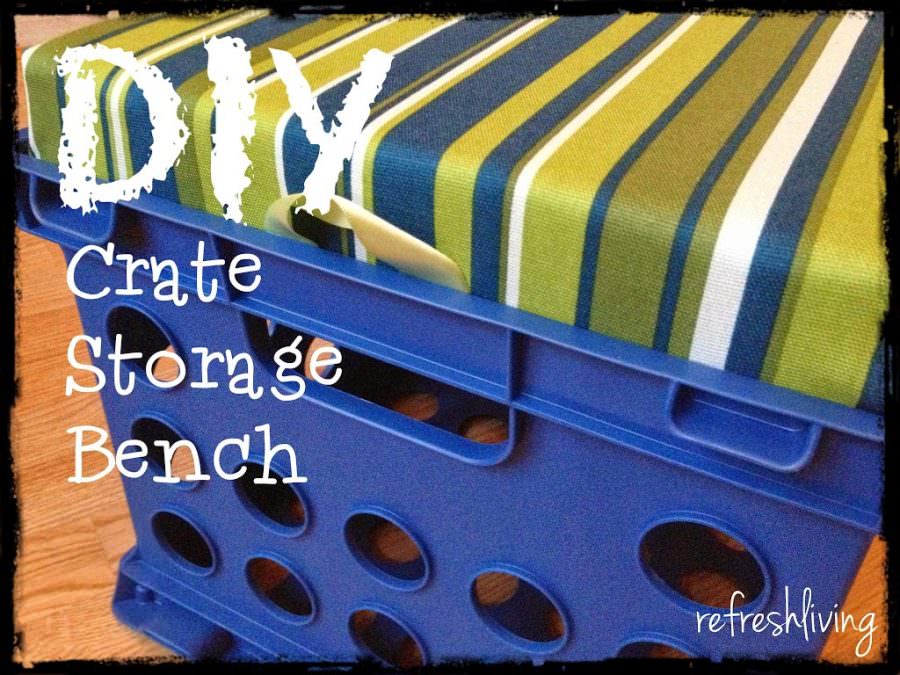 diy classroom crate stool bench