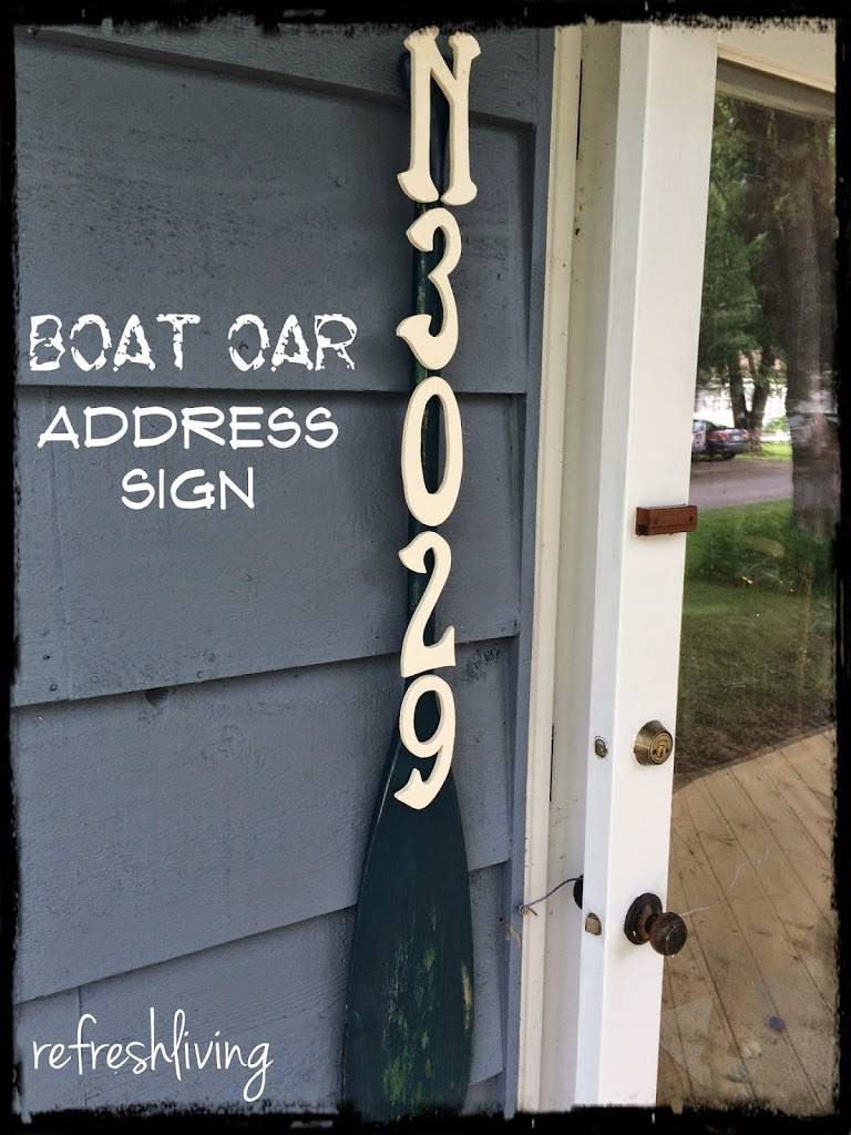 Boat Oar Address Sign