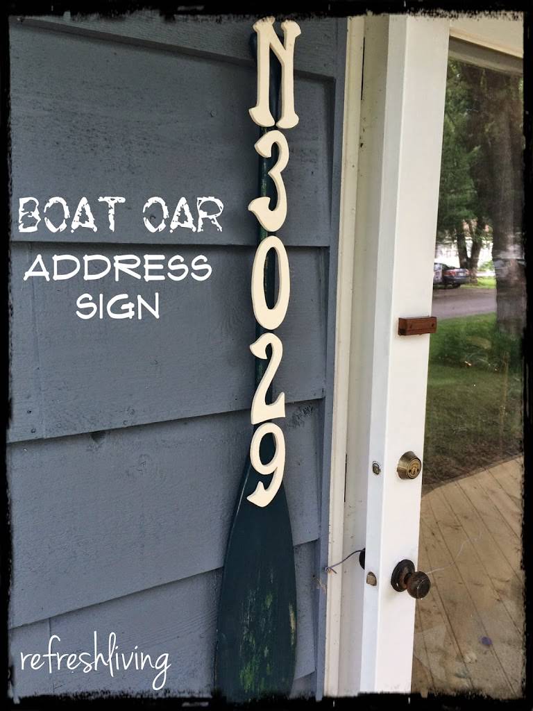 how to make an address sign from a boat oar