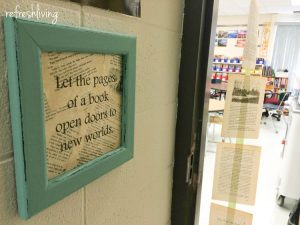 Start off the year on the right foot with an inspirational classroom decoration with book pages.