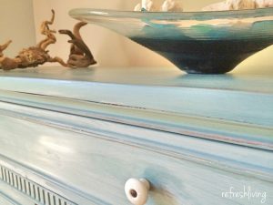 Dresser update with Miss Mustard Seed in Luckett's Green and French Enamel