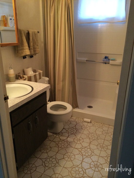 1970s bathroom before remodel