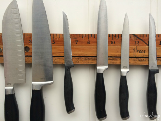 how to make a magnetic knife rack | unique knife rack | unique knife holder | vintage kitchen