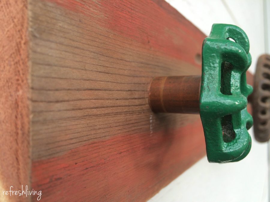 faucet handle coat rack made from antique faucet knobs for towels 