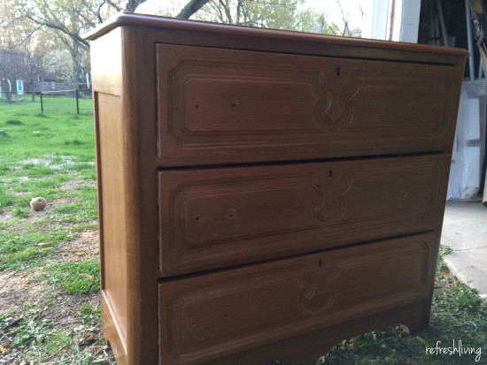 painted dresser before 