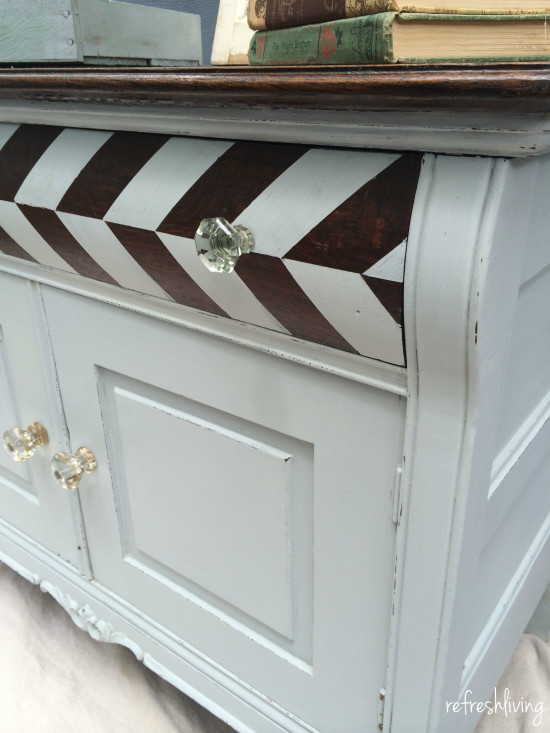 antique painted dresser with old fashioned milk paint