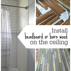 how to install barn wood on the ceiling | tutorial on how to put salvaged wood on the ceiling | pallet wood on ceiling