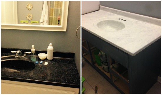 vanity before and after