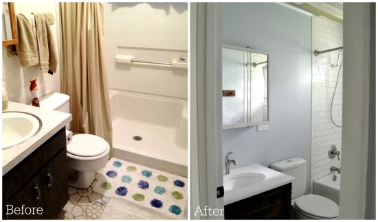 cottage bathroom before and after