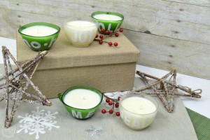 DIY Holiday Candle from Glass Punch Cups | how to make your own candle | handmade gifts for Christmas