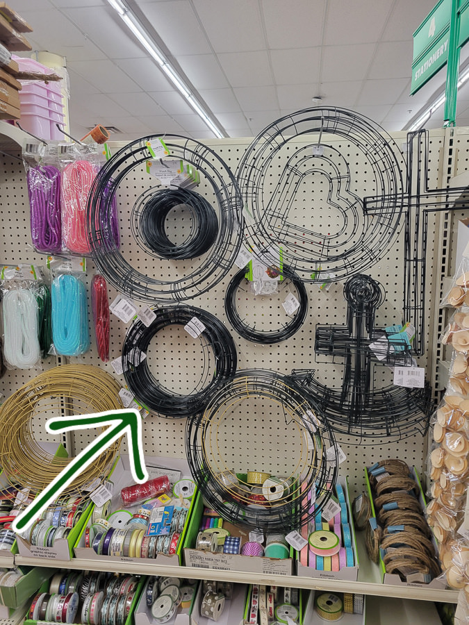 there are tons of different types of wreath forms at Dollar Tree