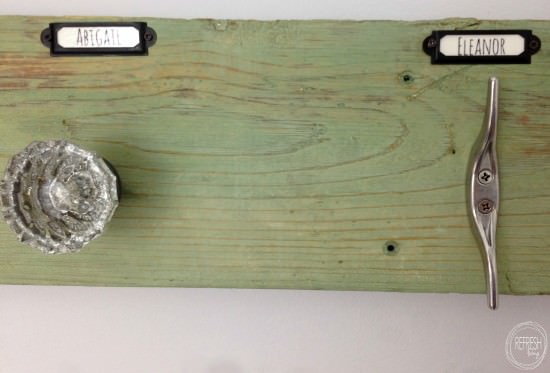 diy towel rack with vintage doorknobs