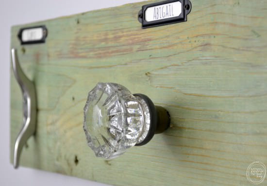 how to make a towel or coat rack with antique vintage knobs