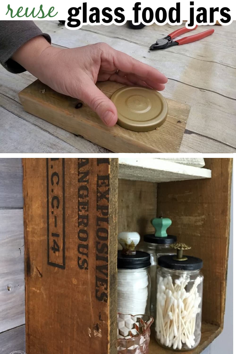 Reuse Glass Jars for DIY Bathroom Storage • Refresh Living