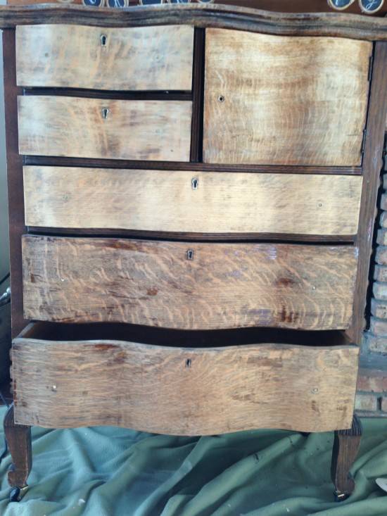 stripped antique dresser