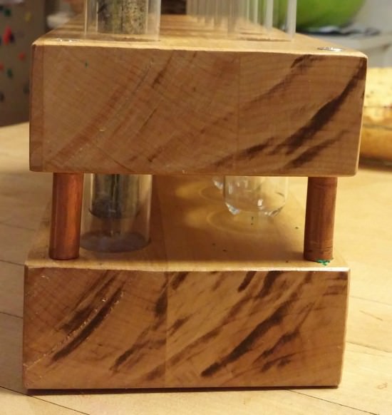 test tube and butcher block spice rack tutorial 2