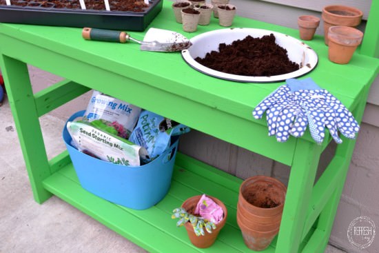 cheap and easy diy potting bench