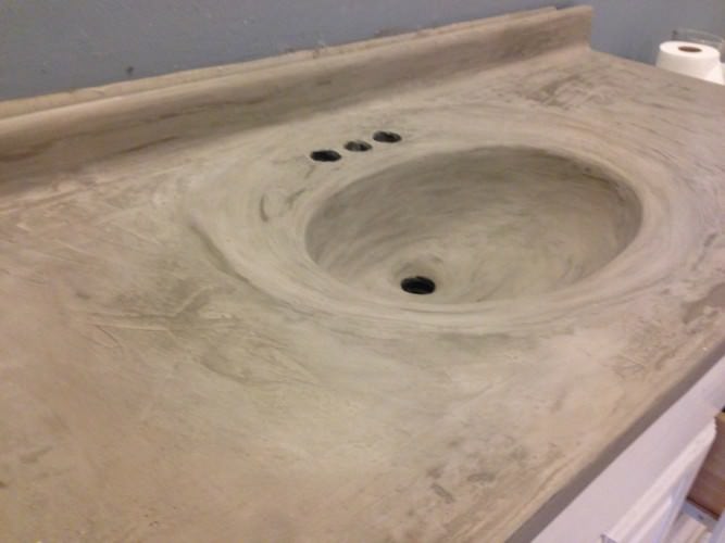 Installing DIY Concrete Countertops with a Feather Finish • Refresh Living