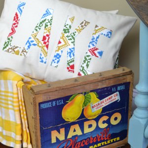 how to make word pillows with fabric | how to cut fabric with silhouette | DIY pillow with vintage fabric