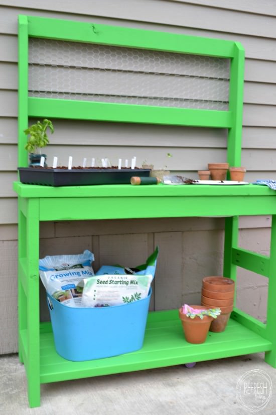 diy potting bench tutorial and cut list