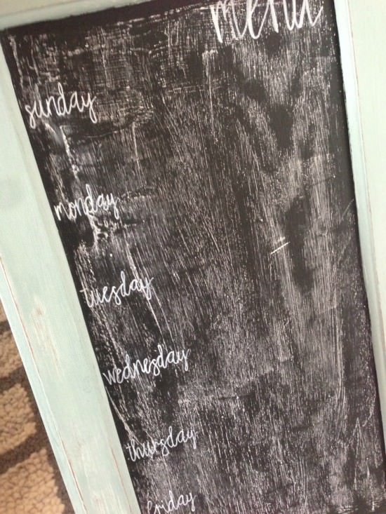 how to make a chalkboard menu board