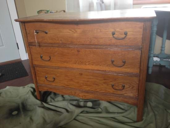 Two Toned Dresser With Natural Wood Top Refresh Living