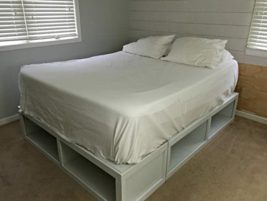 how to build a queen bed pottery barn