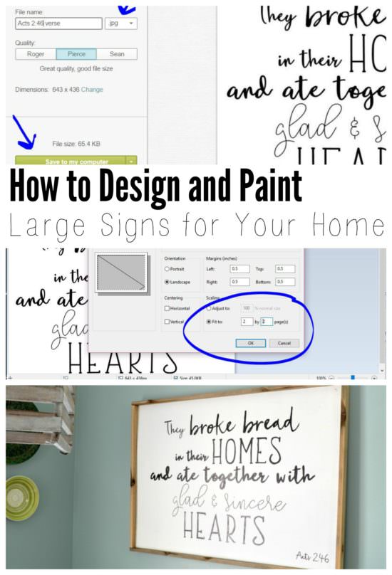 It's easy to make your own personalized wood signs by using a free online photo editing program and transferring the image to paint the letters perfectly. All you'll need is a computer and printer!!