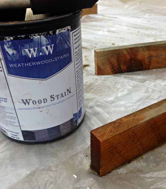 how to weather wood with stain