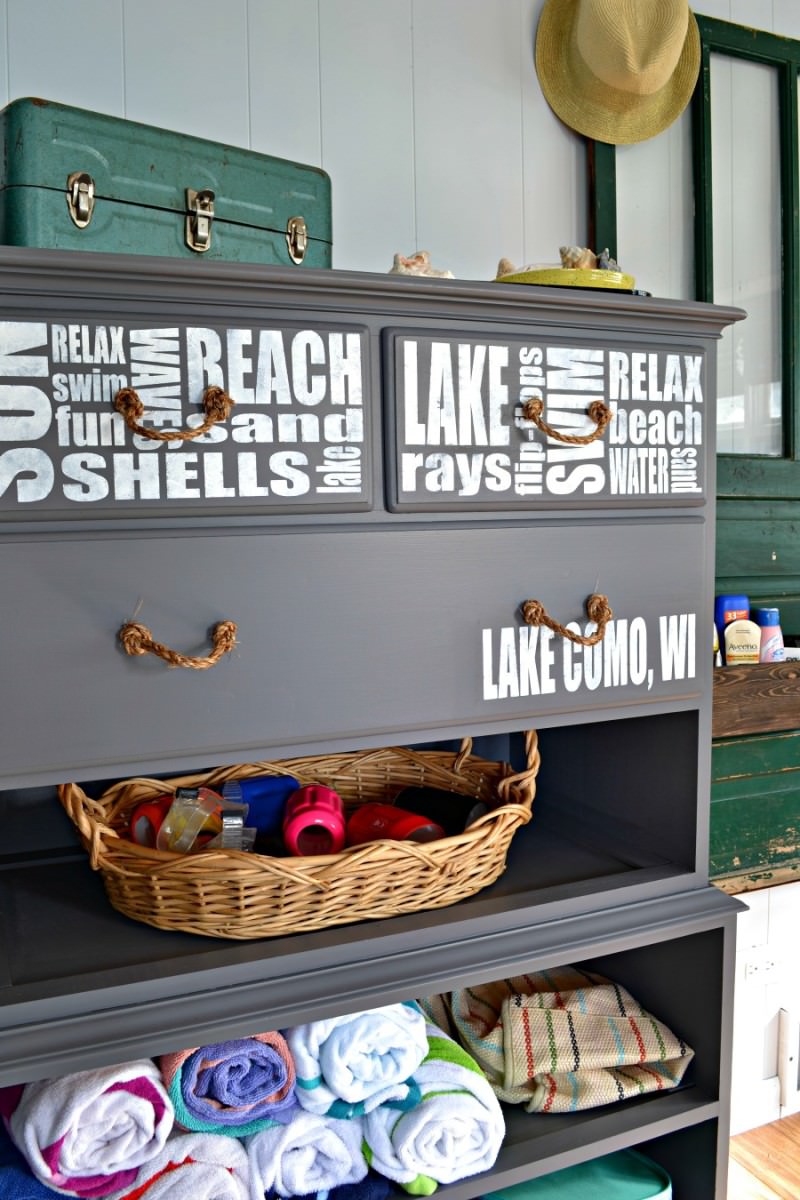 Refinished Dresser Without Drawers Into Beach Storage Refresh Living