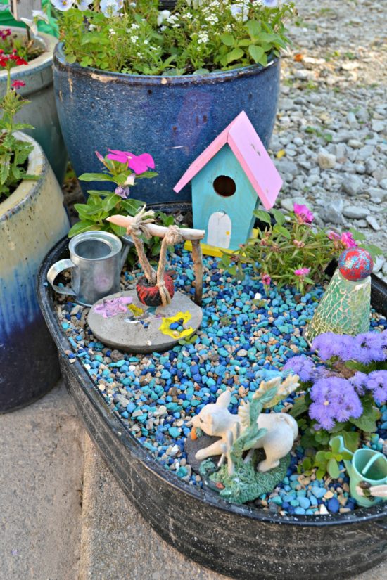 It's easy to create a DIY fairy garden with items you already have - and the kids can help!