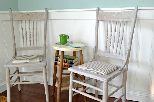 Thrifted Farmhouse Chairs With A Whitewash Finish Refresh Living