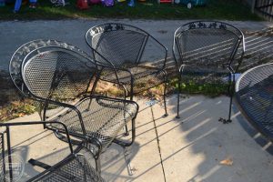 Old metal patio furniture can last a long time if it's prepped and painted in the right way. There are even products made to inhibit rusting!