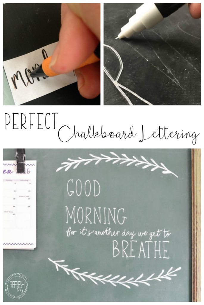How to Write Perfect Letters on a Chalkboard Refresh Living