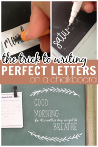 step by step tutorial on how to write neat letters with chalk on a chalkboard