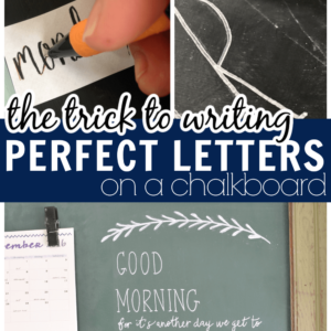 steps to write perfect letters on a chalkboard