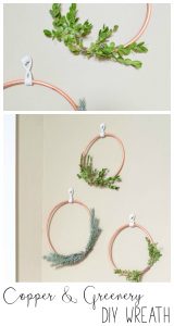 This would be such an easy DIY Christmas wreath!I love the contrast between the copper and greenery.