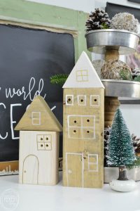 What a great idea to use up leftover scrap wood. This DIY Christmas village looks so easy to make.