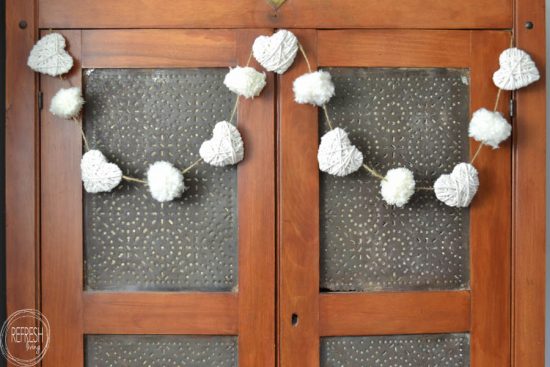 This would be such an easy way to decorate for Valentine's Day. I love the neutral colors!