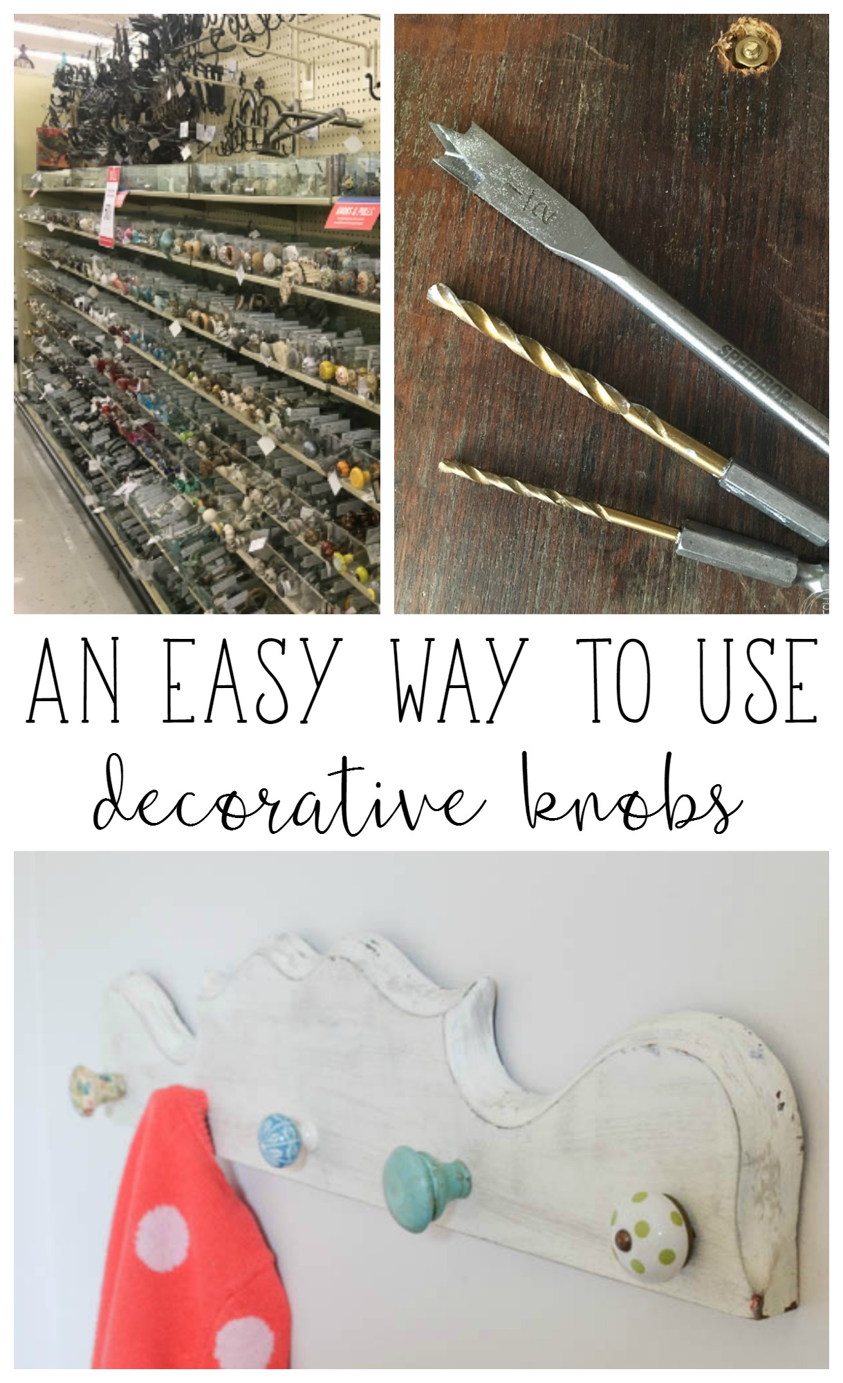 An Easy Way To Use Knobs From Hobby Lobby To Make A Diy Rack