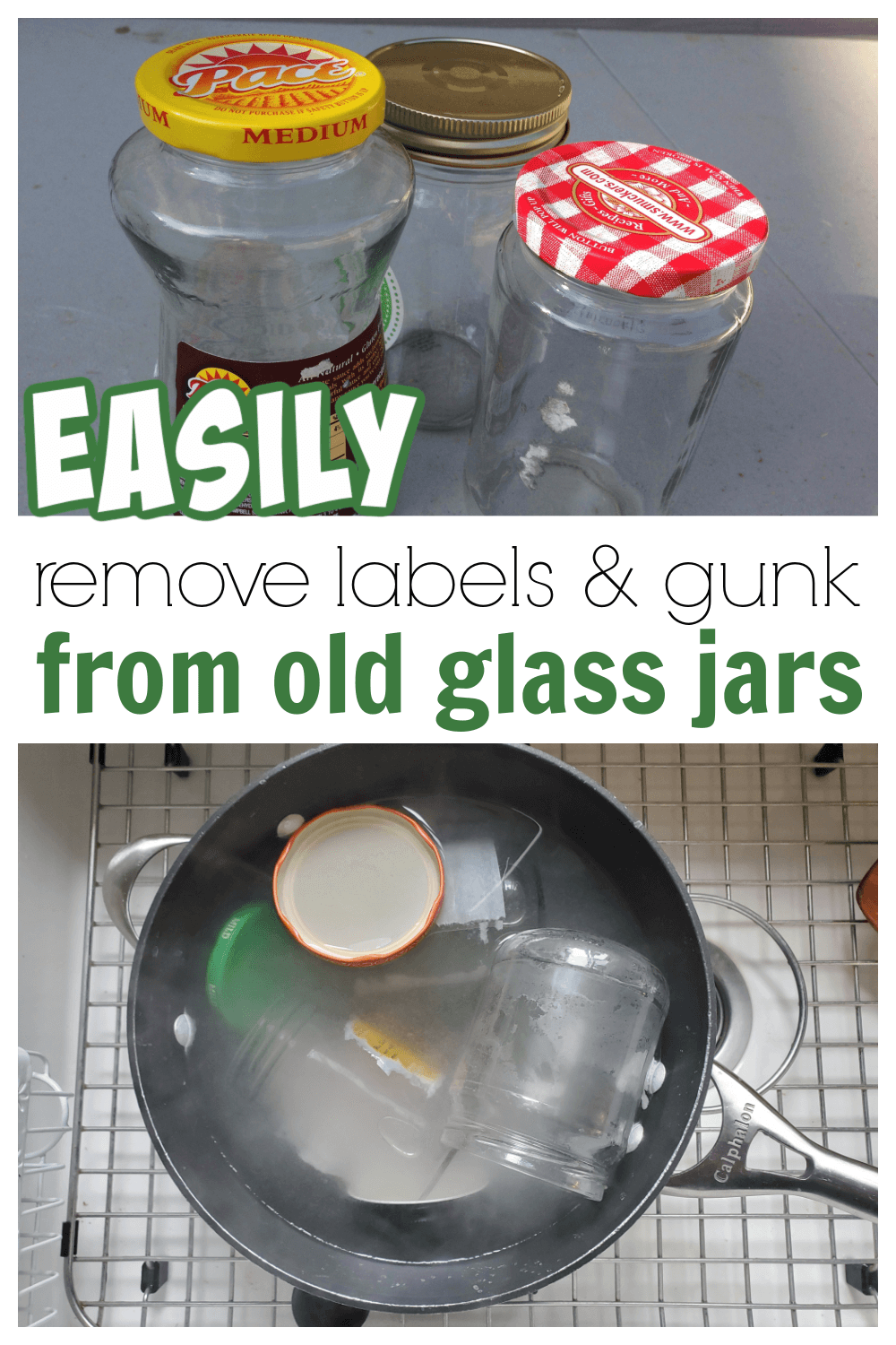 Remove Sticky Label Glue from Glass with Homemade Goo Gone