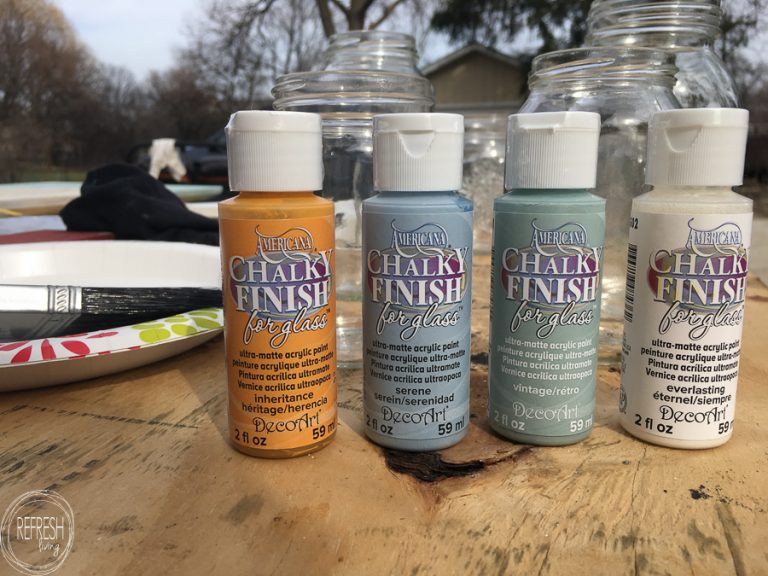 DIY Spring Centerpiece from Old Glass Jars • Refresh Living