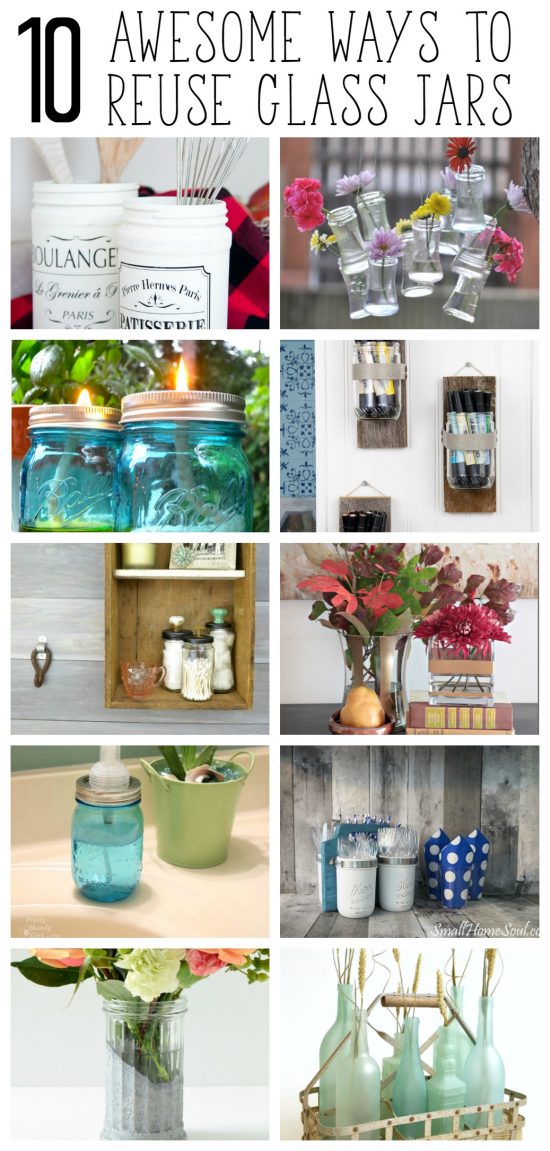 These DIY projects are brilliant AND they allow you to reuse old glass jars or mason jars.