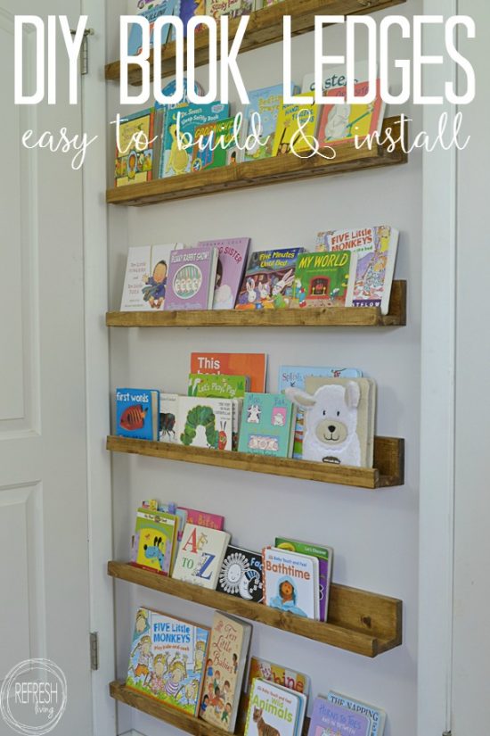 diy nursery bookshelf