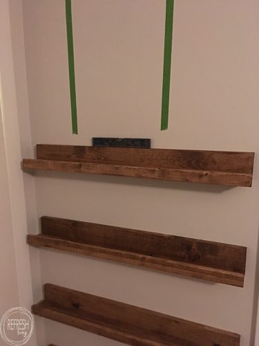 An easy to follow tutorial on how to build book ledges for less than $5! These would be great in a nursery or kids room.