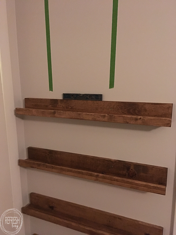 how to build book ledges DIY book shelves for nursery-8 • Refresh Living