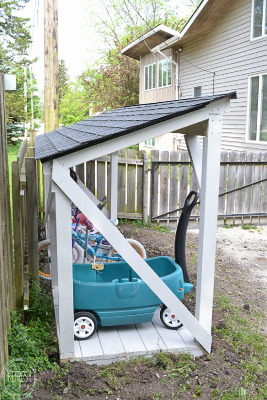 side yard bike storage