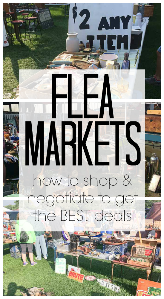 Flea market shopping on how to shop and negotiate to get the best deals