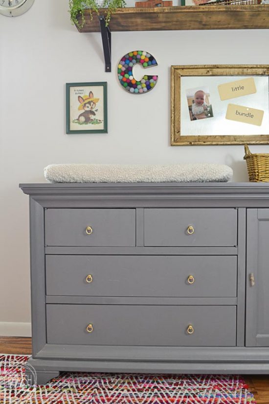 grey dresser changing table