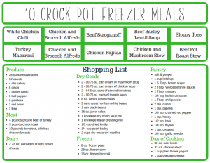 All of these crock pot recipes look so good, and they can be made in less than 2 hours. What a great way to stock up your freezer for busy weeknights.